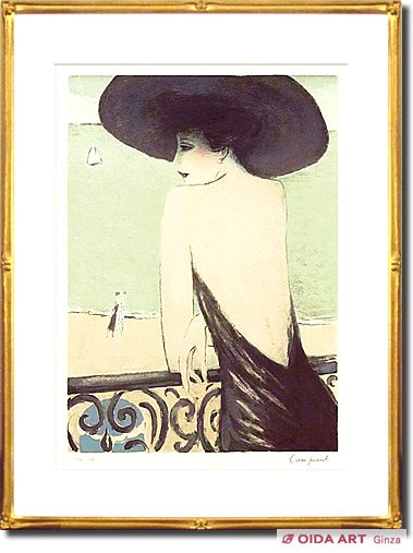 カシニョール バルコニーから眺める浜辺 | 絵画など美術品の販売と買取