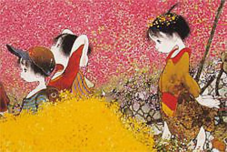 中島潔画伯作品「花かずら」 中島潔 花かずら | 絵画など美術品の