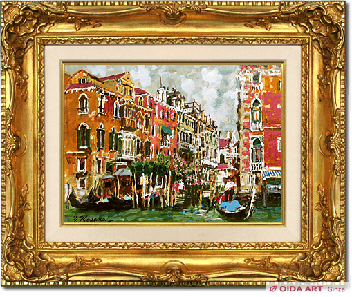 真作 美品 1960年代真筆油彩画！二科展/ニ紀展 児玉幸雄『ベルギーの村