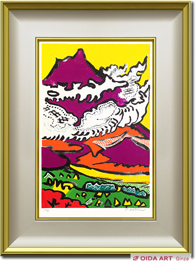 片岡球子 雲遊ぶ富士 | 絵画など美術品の販売と買取 | 東京・銀座 おい