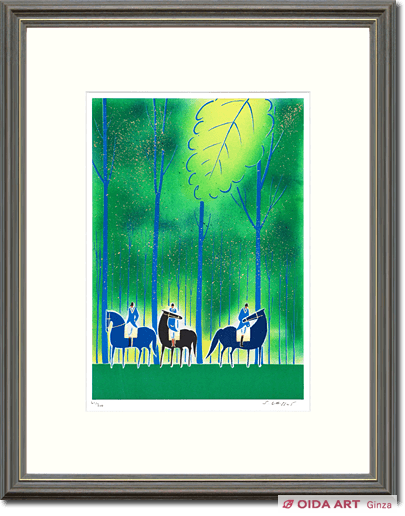 フランス油絵 セルジュ・ラシス F6 【風景】手描き 額付き フランス