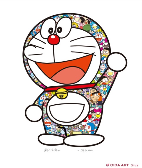 輸送箱未開封】村上隆 『記憶の中のドラえもん』版画 ED100 輸送箱未