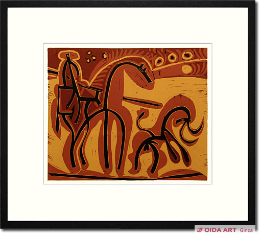 パブロ ピカソのカラーリトグラフ「闘牛場」スペイン