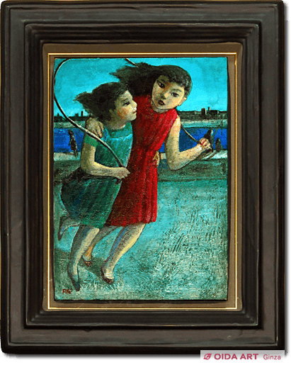 遠藤彰子 遠い日 油絵 新作保証 肉筆 遠藤彰子 遠い日 油絵 新作保証