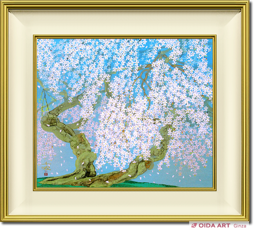 中島千波 宝円寺の枝垂桜 | 絵画など美術品の販売と買取 | 東京・銀座