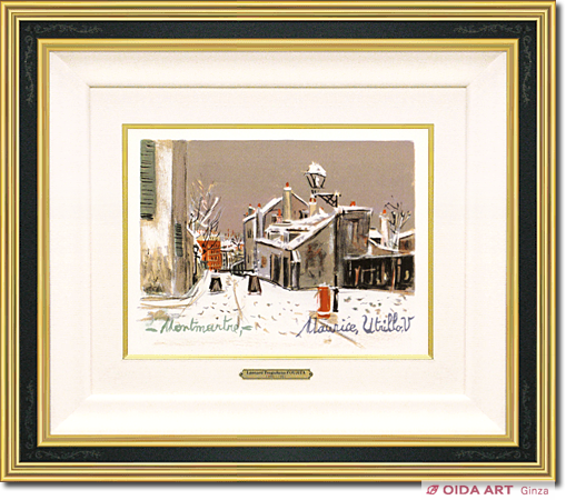 ユトリロ モンマルトル・ベキュより「ミミ・パンソンの家（雪景色