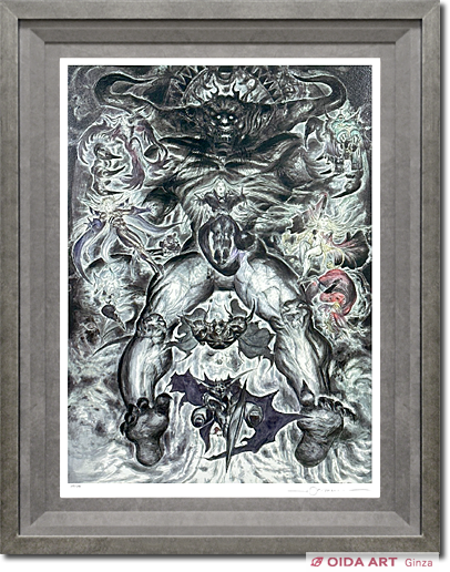 天野喜孝 月影の騎士 リトグラフ 限定50 本物 レア 検品済み アート FF