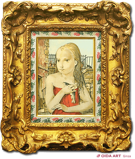 山口 草四郎氏 作「パリーの少女」油絵15号