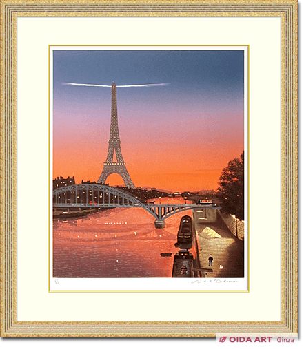 ミッシェル・ドラクロワエッフェル塔の灯り シルクスクリーン