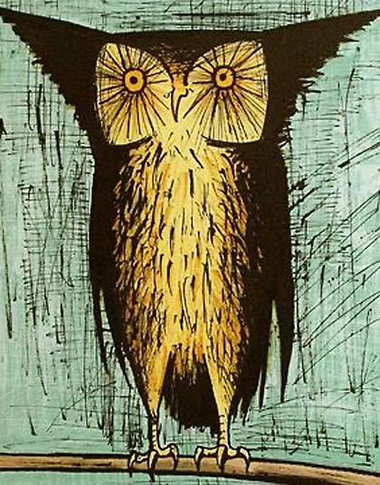 ベルナール・ビュッフェ 小さなふくろう | 絵画など美術品の販売と買取