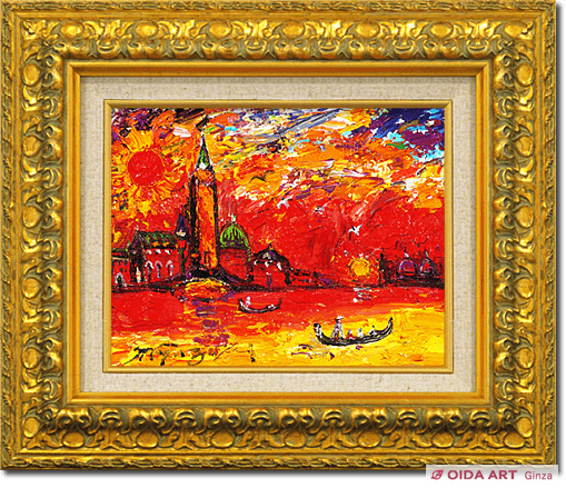 真作】 鈴木マサハル「富士」油彩0号