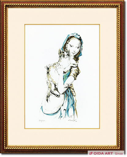 藤田嗣治 レオナール・フジタ 母子像 女性と子供 猫を抱く母子像