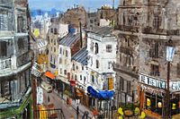 油絵 佐藤忠彦 早春の田舎家（群馬） 油絵 佐藤忠彦 早春の田舎家