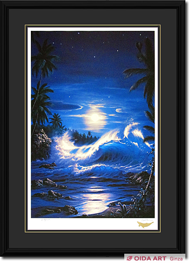 クリスチャン・リース・ラッセン 自然風景画 「マウイムーンII」印刷物