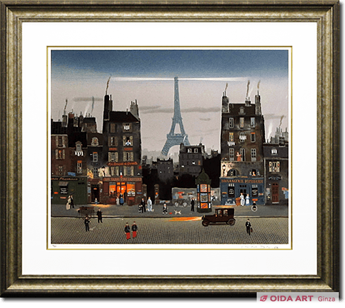 ミッシェル・ドラクロワエッフェル塔の灯り シルクスクリーン