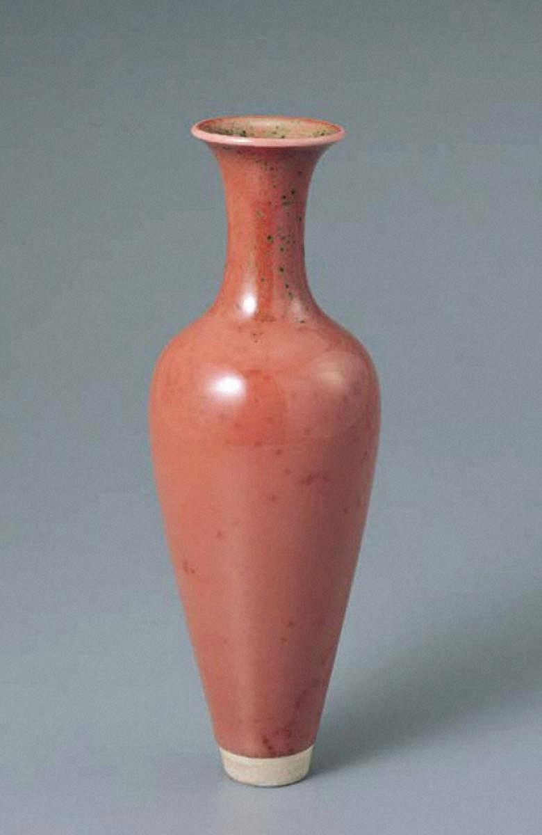 中国美術 清乾隆 紅釉直径瓶 紅釉長頸瓶 辰砂花瓶 2026年最新】中国 大