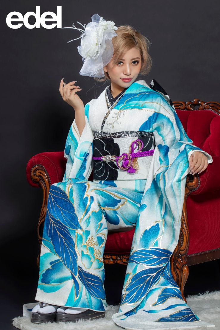 振袖フルセット ギャル 青系 振袖フルセット ギャル 青系