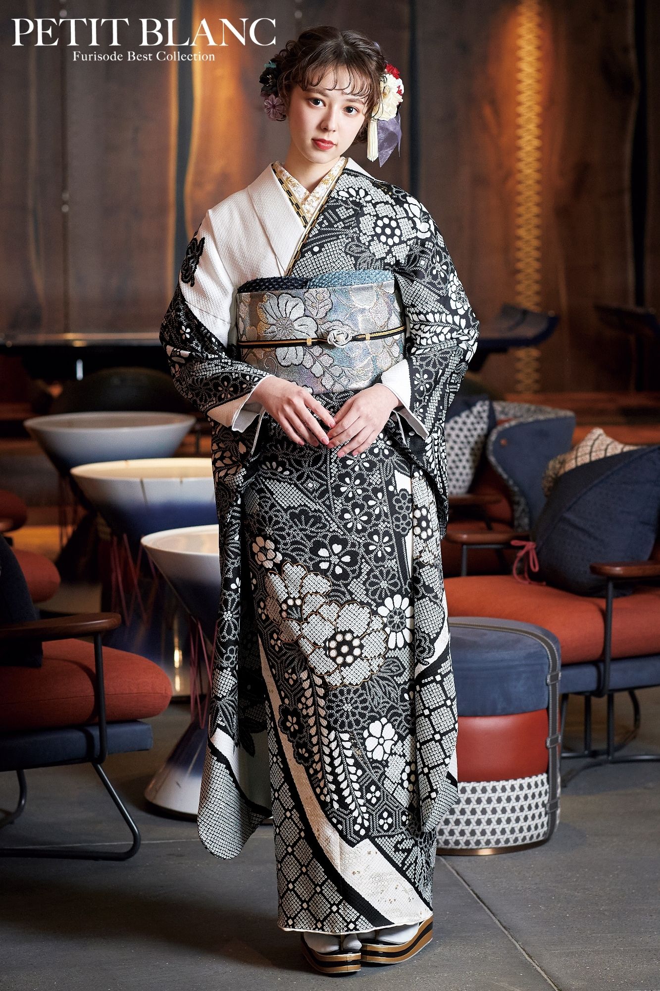 □本絞り□絞り□黒地振袖□古典正絹振袖フルセット□成人式□振袖一式