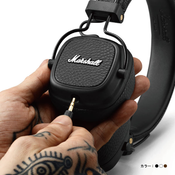 Marshall/ヘッドホン/MAJOR 3 全3色 ブラック/ブラウン/ホワイト -DJ
