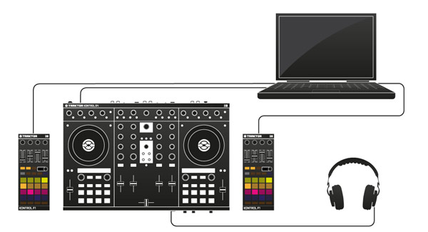 TRAKTOR KONTROL F1 2台セット 純正ケース付き TRAKTOR KONTROL F1 2台