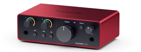 Focusriteからレコーディングに最適な「Scarlett Solo Gen4」が新たに