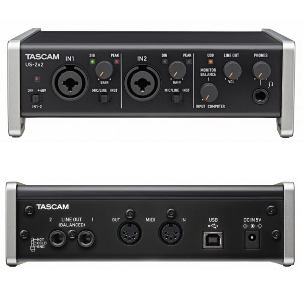 TASCAMのオーディオインターフェイス、US-2x2-SNのご紹介です。