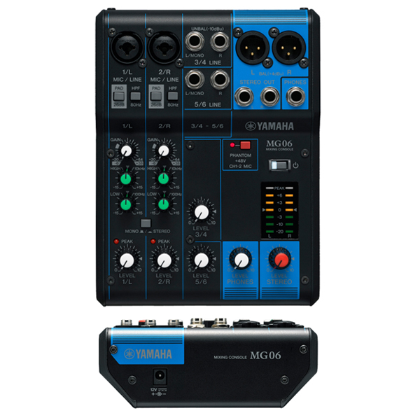 YAMAHA】卓ミキサー、MG06のご紹介です！