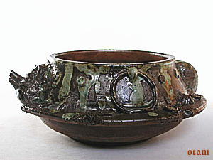 信楽焼茶釜狸火鉢の販売