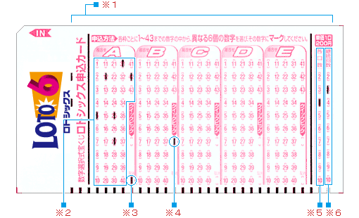 記入済ロト6申込カード358枚 記入済ロト6申込カード358枚