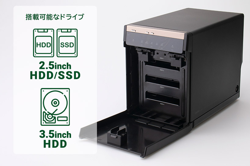 HDD/SSDケース 4ベイ USB3.1 (Gen2) LGB-4BNHUC USB3.1（Gen2）対応4bayHDDケース - LGB-4BNHUC