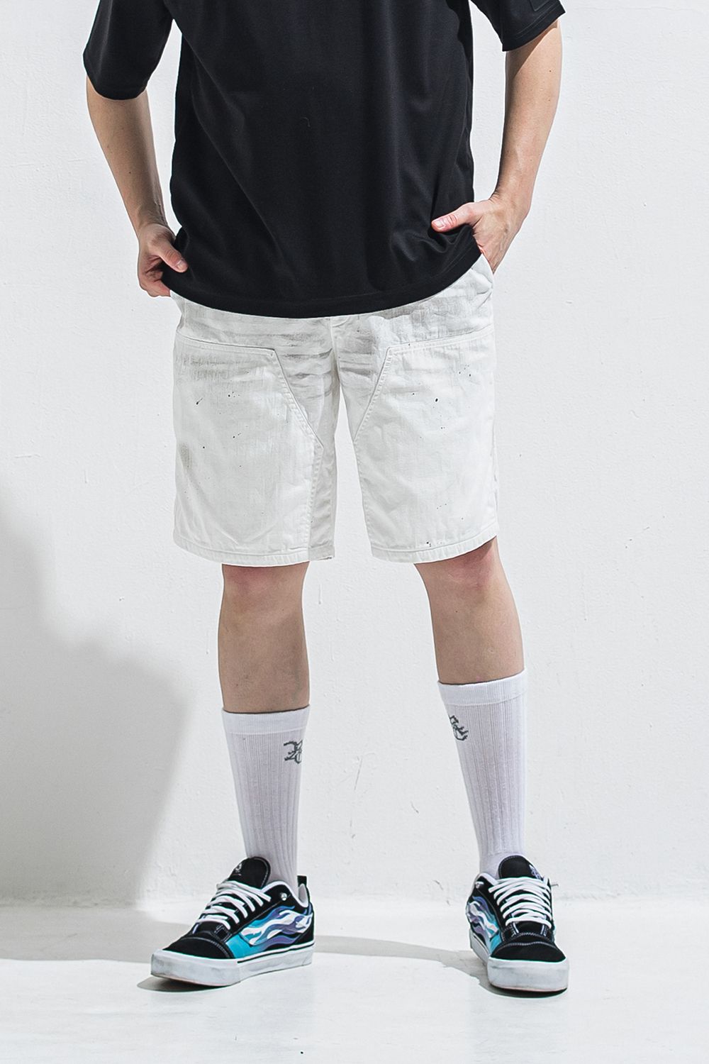 RESOUND CLOTHING - DOUBLE KNEE SHORTS / ダブルニー ショーツ | laid