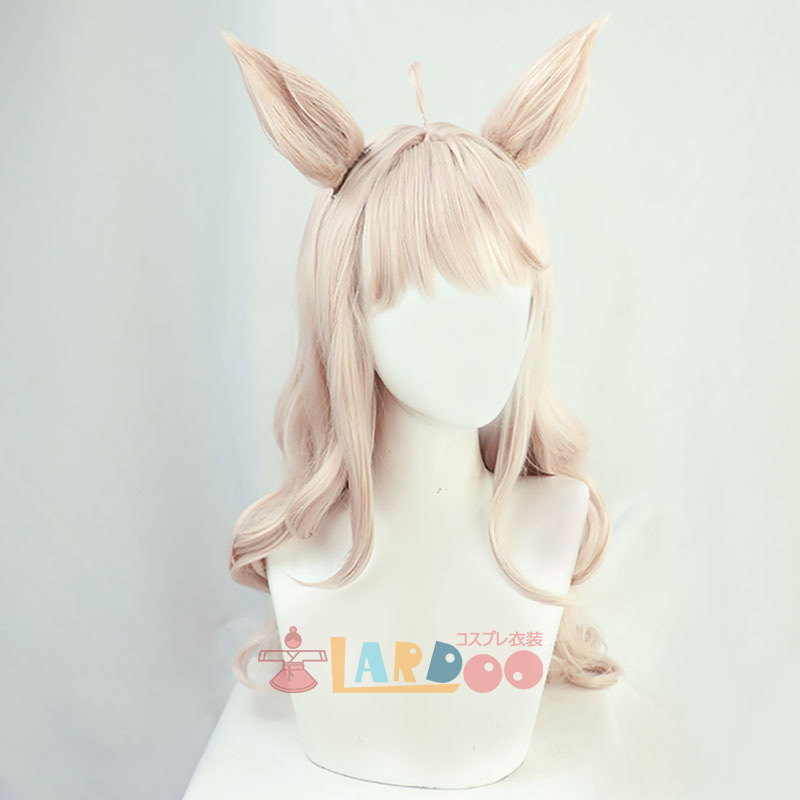 ウマ娘 プリティーダービー ビワハヤヒデ コスプレウィッグ 耳付き