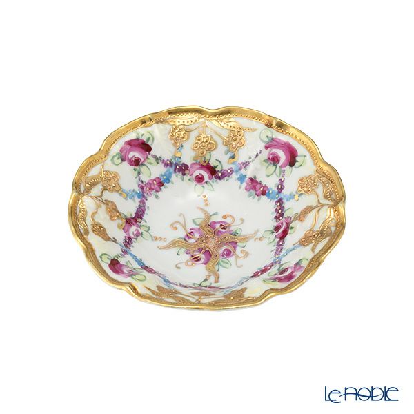 豪華！メルヘン！オールドノリタケ レア カラフル スワン 小ボウル1918