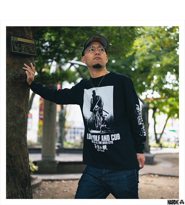 Chevon ヲ食俱ロンT 証明写真ver. ブラック Mサイズ 黒 Chevon ヲ食