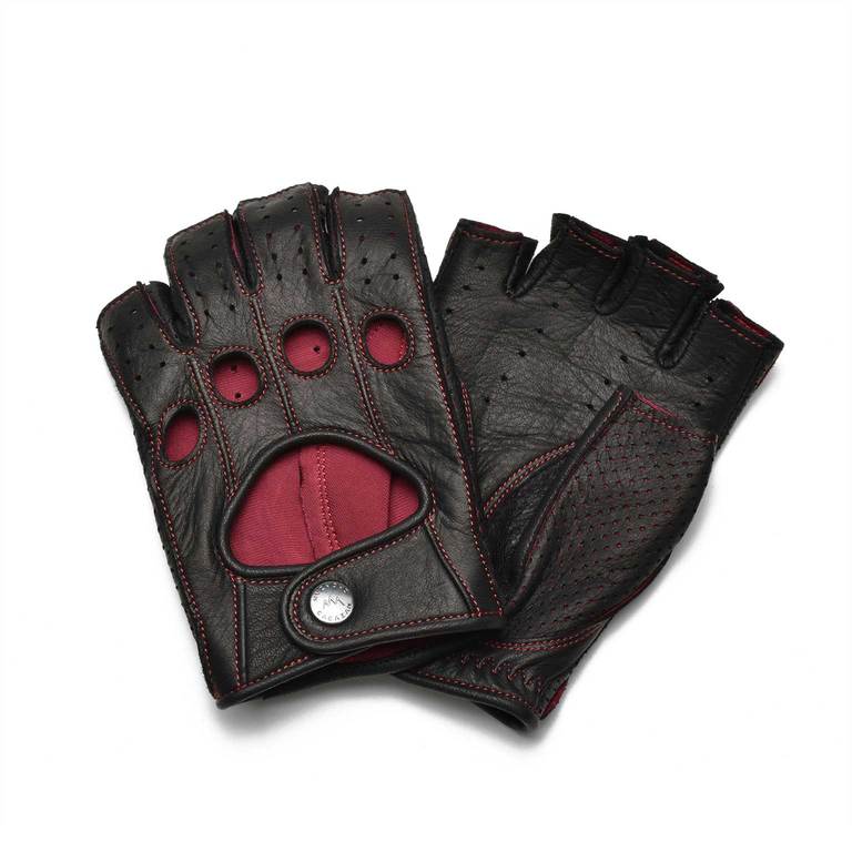 CACAZAN（カカザン）Driving Gloves / DDR-070 Black(Redステッチ