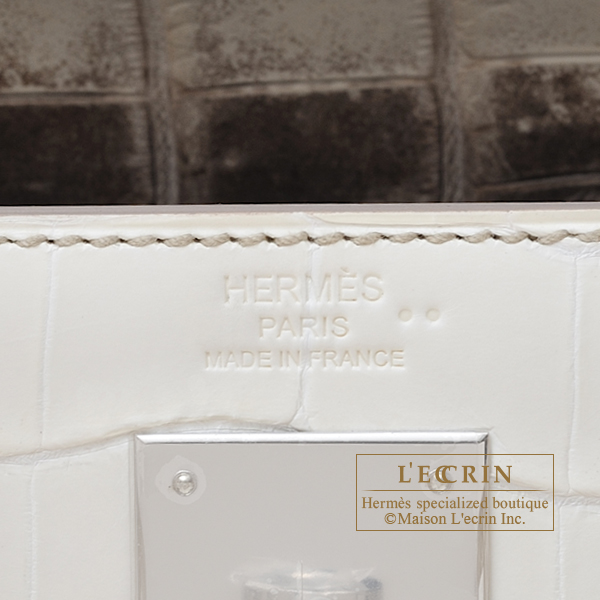 エルメス ケリー28/内縫い ヒマラヤ クロコダイル ニロティカスマット