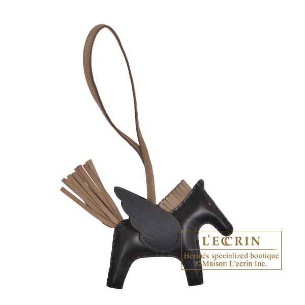 エルメス ロデオチャームペガサスPM ブラック/エトゥープ アニョーミロ