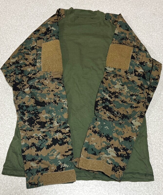 海兵隊 FROGウッドランドMARPAT M-L 実物コンバットシャツ
