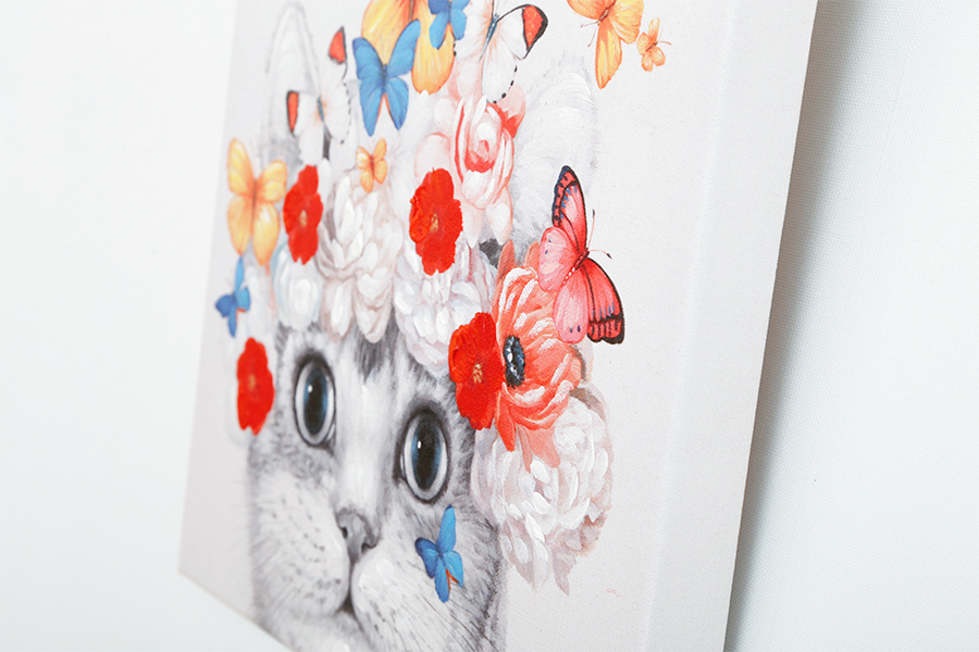 フラワーキャット 40×40cm - アート・インテリア絵画の通販 ｜リビング