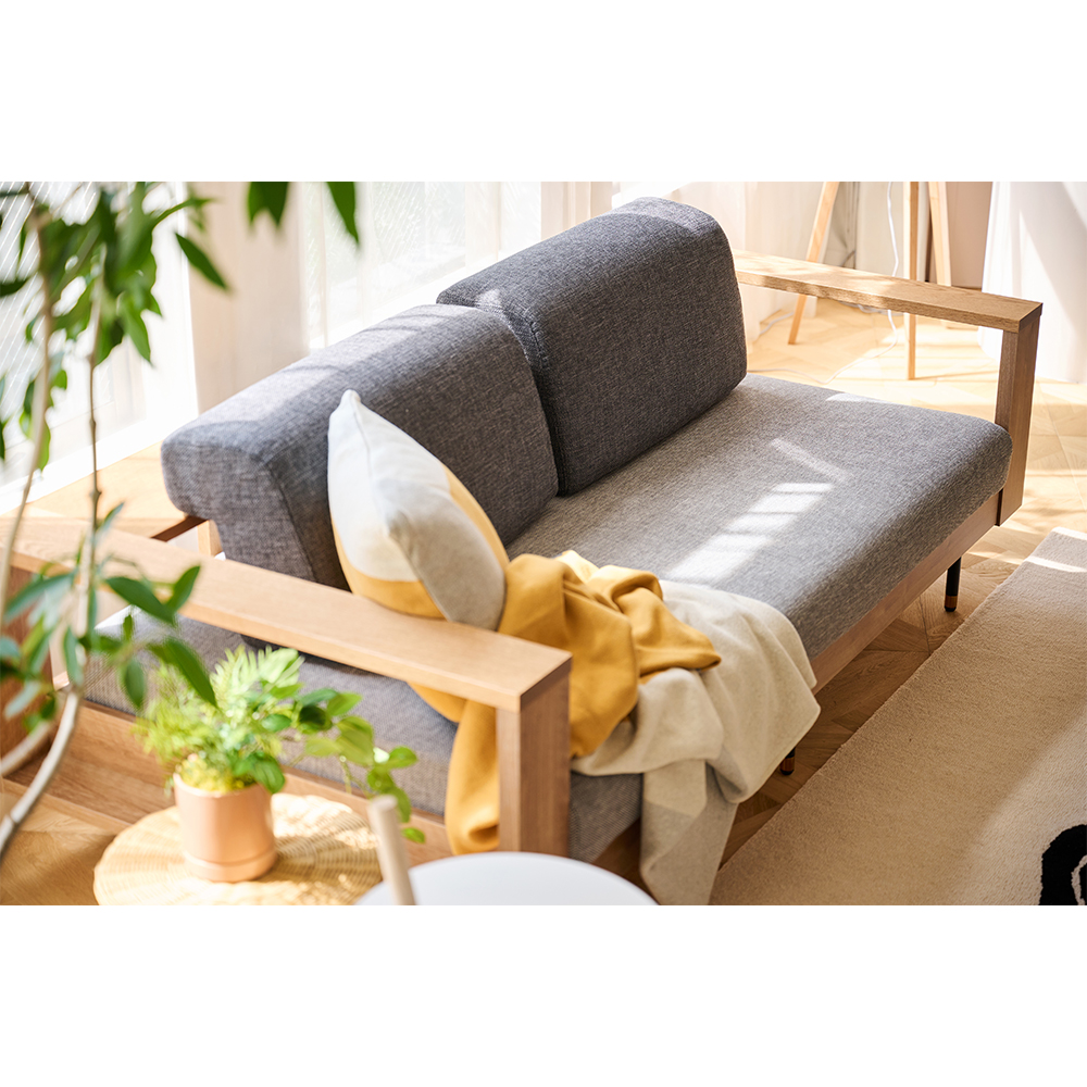 SYU（シュウ） ソファベッド（ナチュラル）190cm - ローソファ・フロア