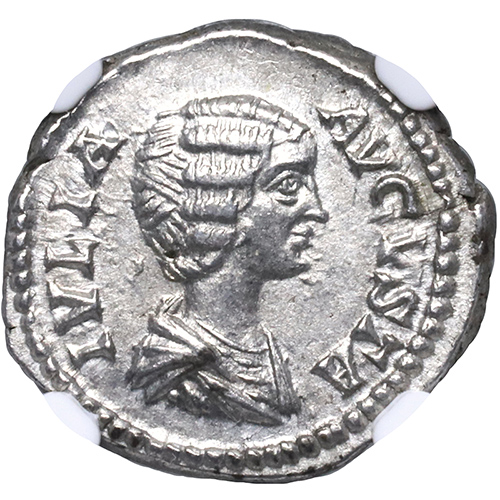 古代ローマ銀貨 デナリウス M·TVLLI 女神ローマクアドリガ 穴あき加工