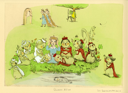 山本容子版画森のアリス