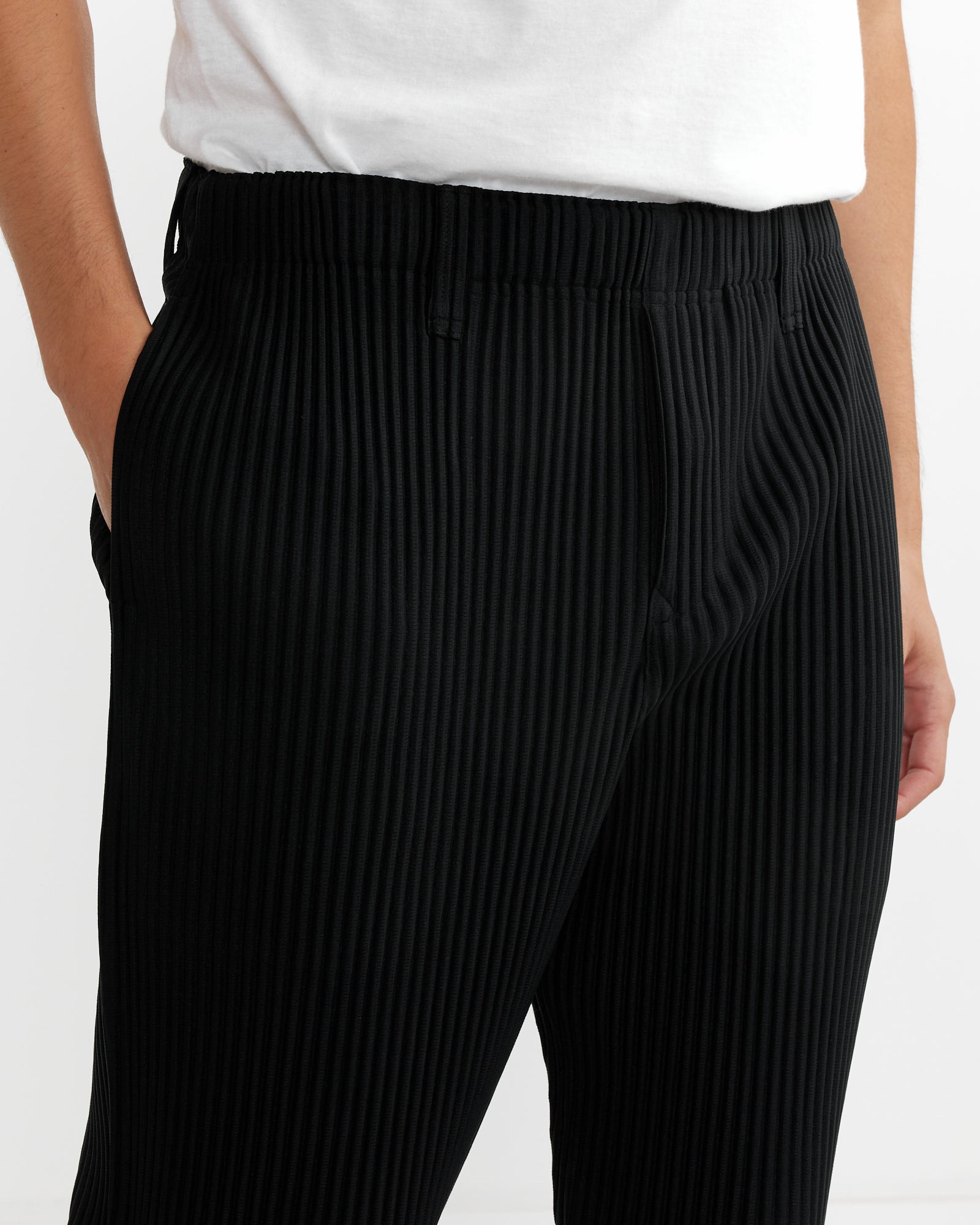 HOMME PLISSE PANTS FF308 黒チェック2サイズ HOMME PLISSE PANTS