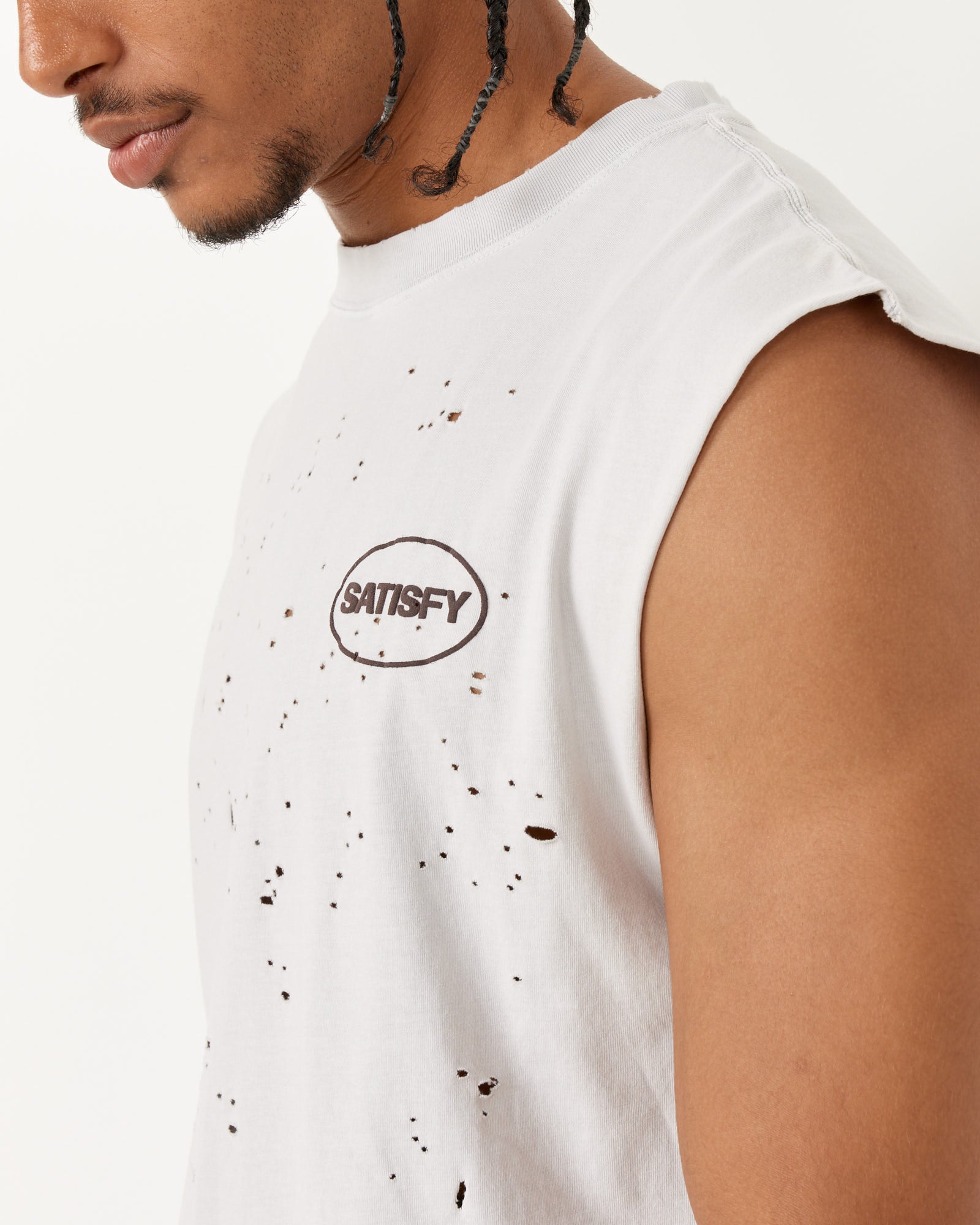 MothTech Muscle Tee in Aged Lunar Rock