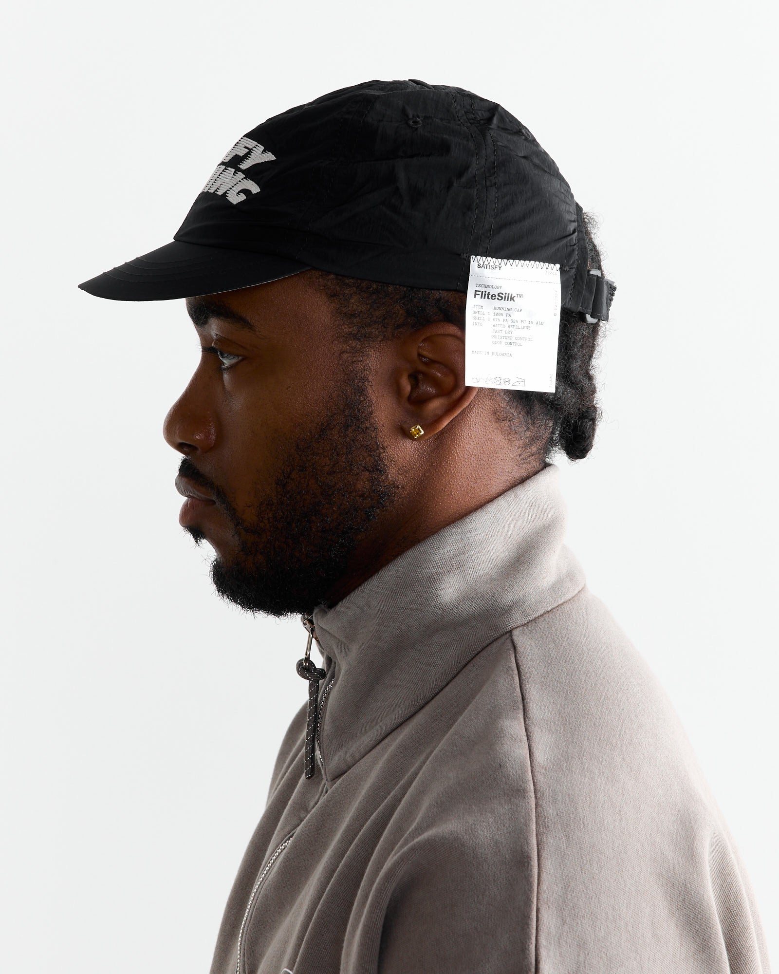 FliteSilk Running Cap in Black