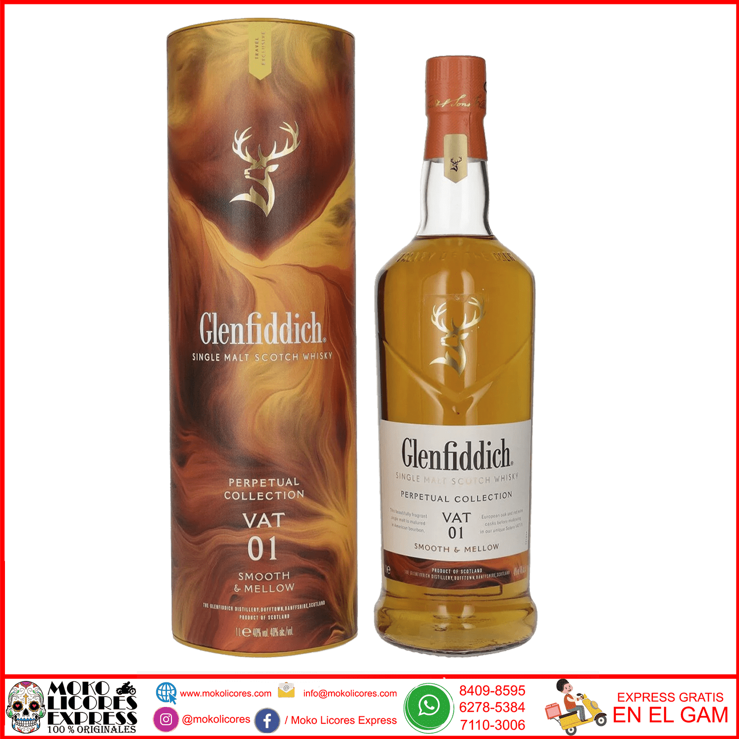 GLENFIDDICH VAT 01 1000 ML – MOKO LICORES EXPRESS