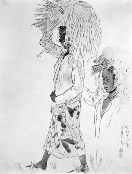 伊東深水 真筆作品 女性像スケッチ Amazon.co.jp: 伊東深水 直筆サイン