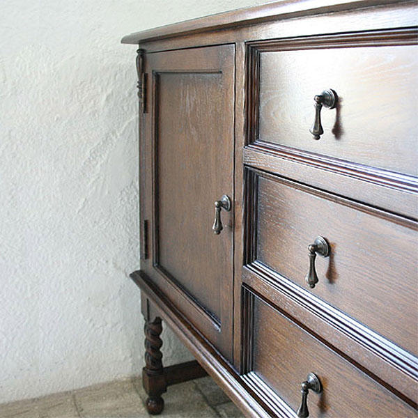 WINTER SALE】英国アンティークリプロダクト オーク サイドボード