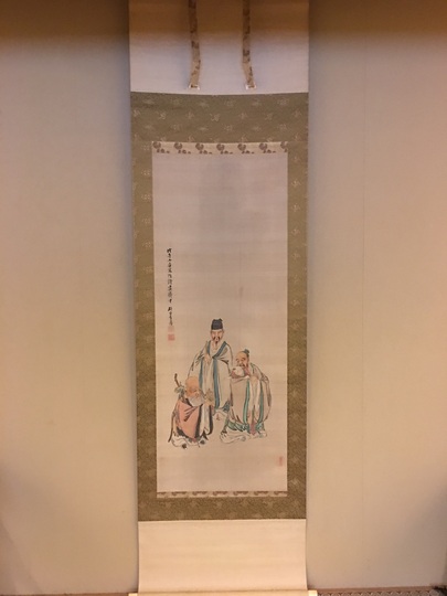 掛け軸 つばめ 燕 柳 法眼如川筆 骨董品 古美術 レトロ 美術品 Yahoo!