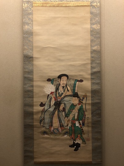 ⑩蔵出し 江戸時代の英派絵師 高嵩谷 日本画 掛け軸 万歳 ⑩蔵出し
